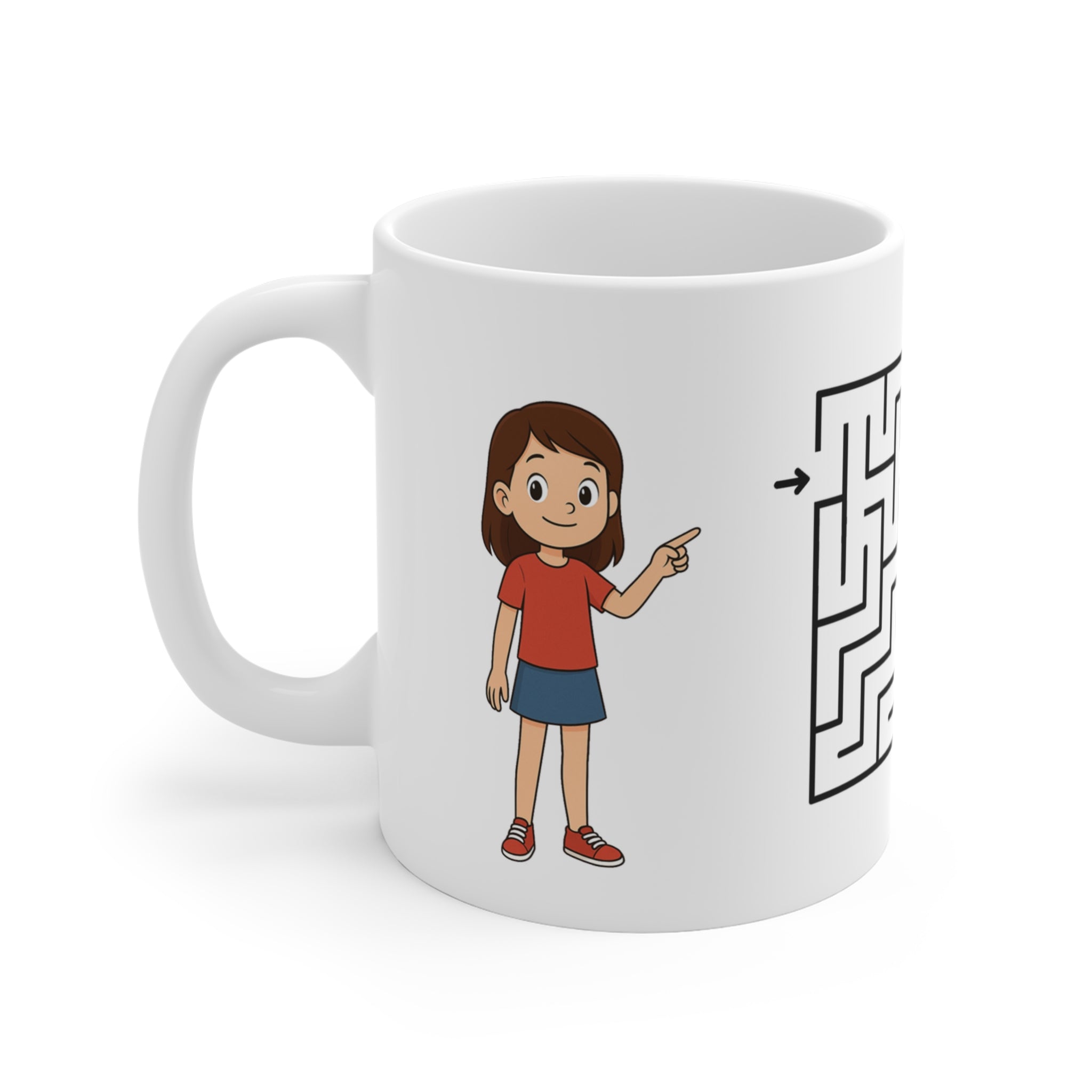 Mug for kids with labyrinth