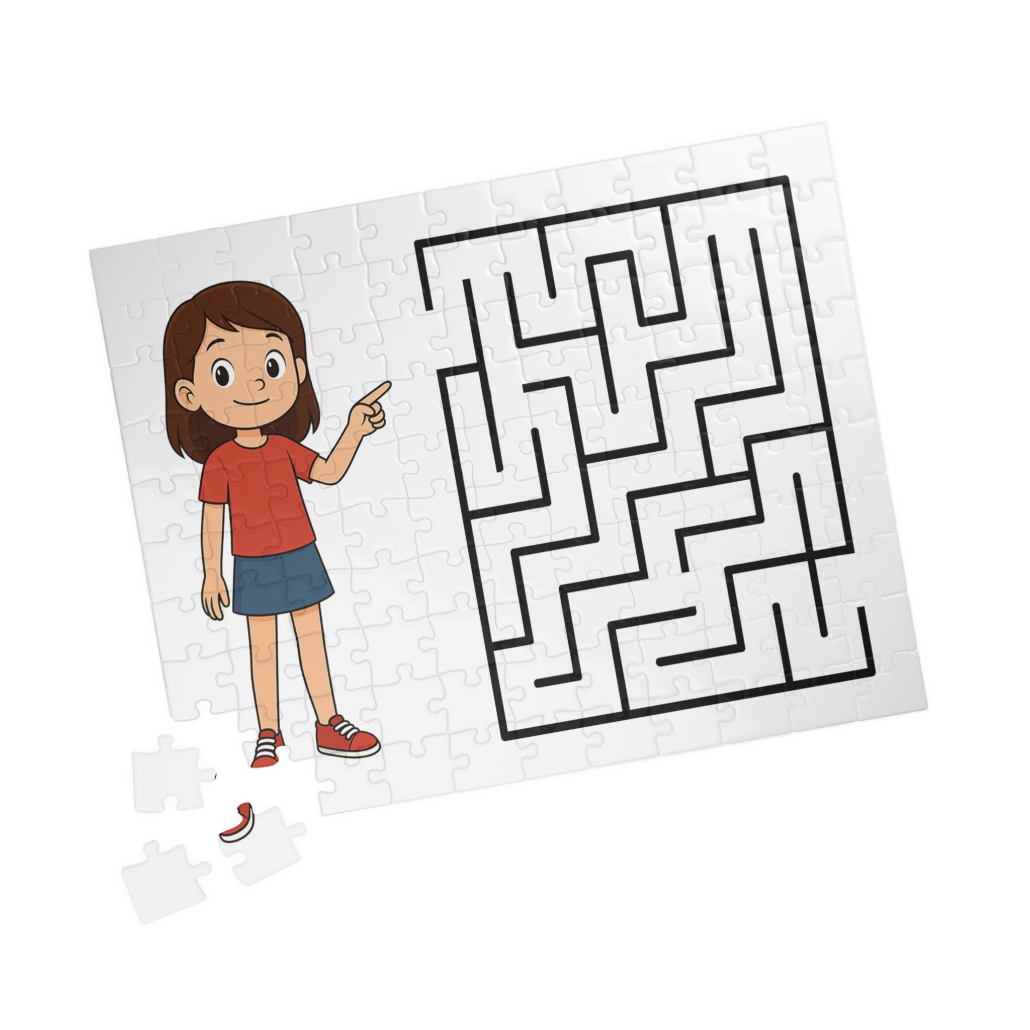 Puzzle for kids with a labyrinth (110 pieces)