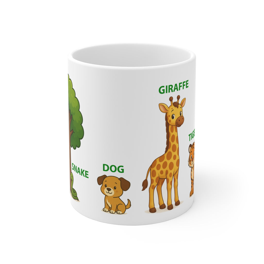Mug for kids to learn the names of the animals