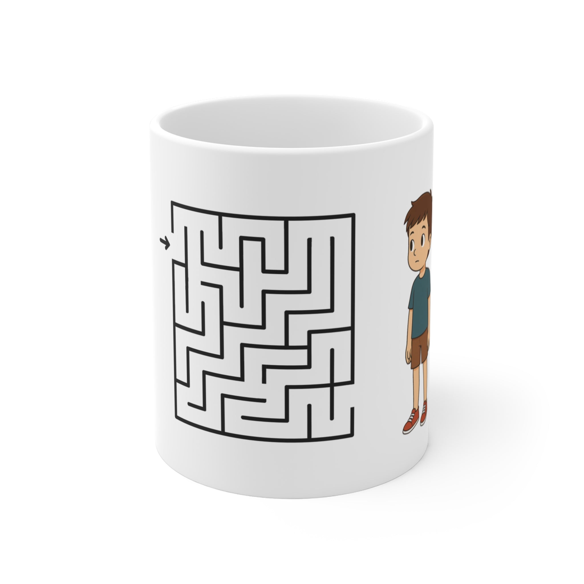 Mug for kids with labyrinth