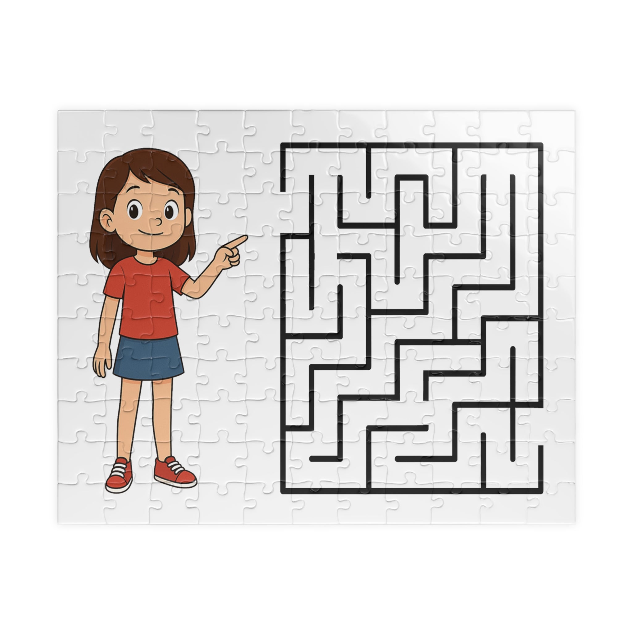 Puzzle for kids with a labyrinth (110 pieces)
