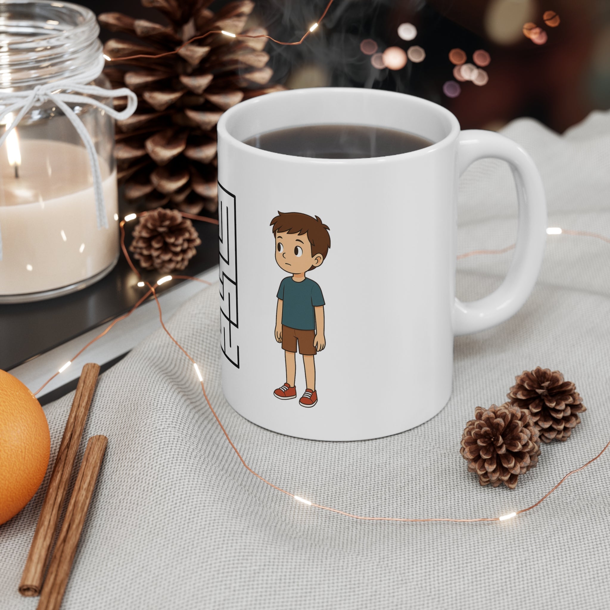 Mug for kids with labyrinth