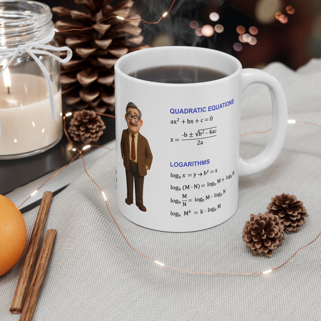 Mug with algebra formulas