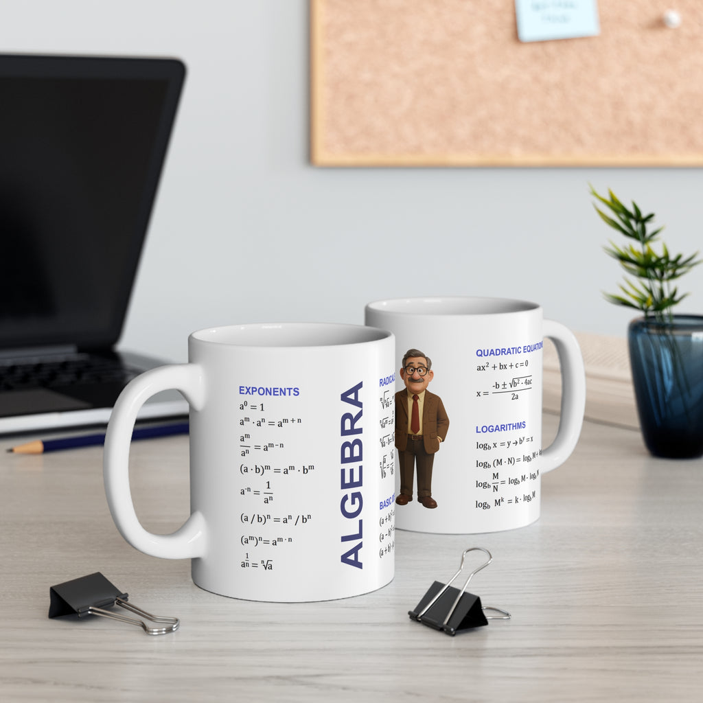 Mug with algebra formulas
