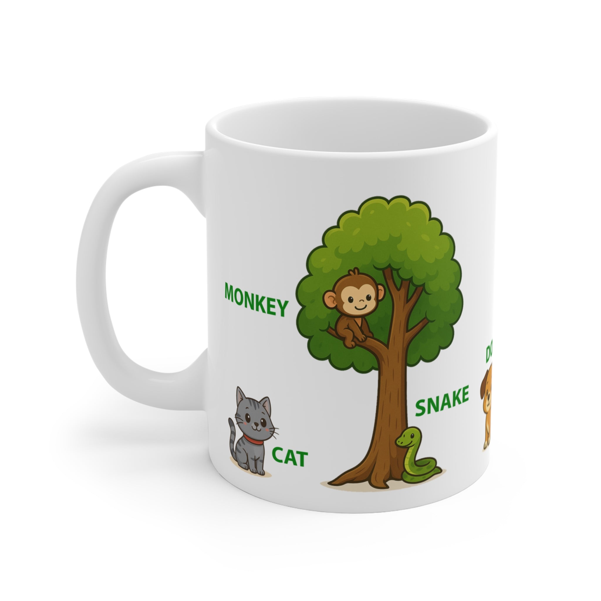 Mug for kids to learn the names of the animals