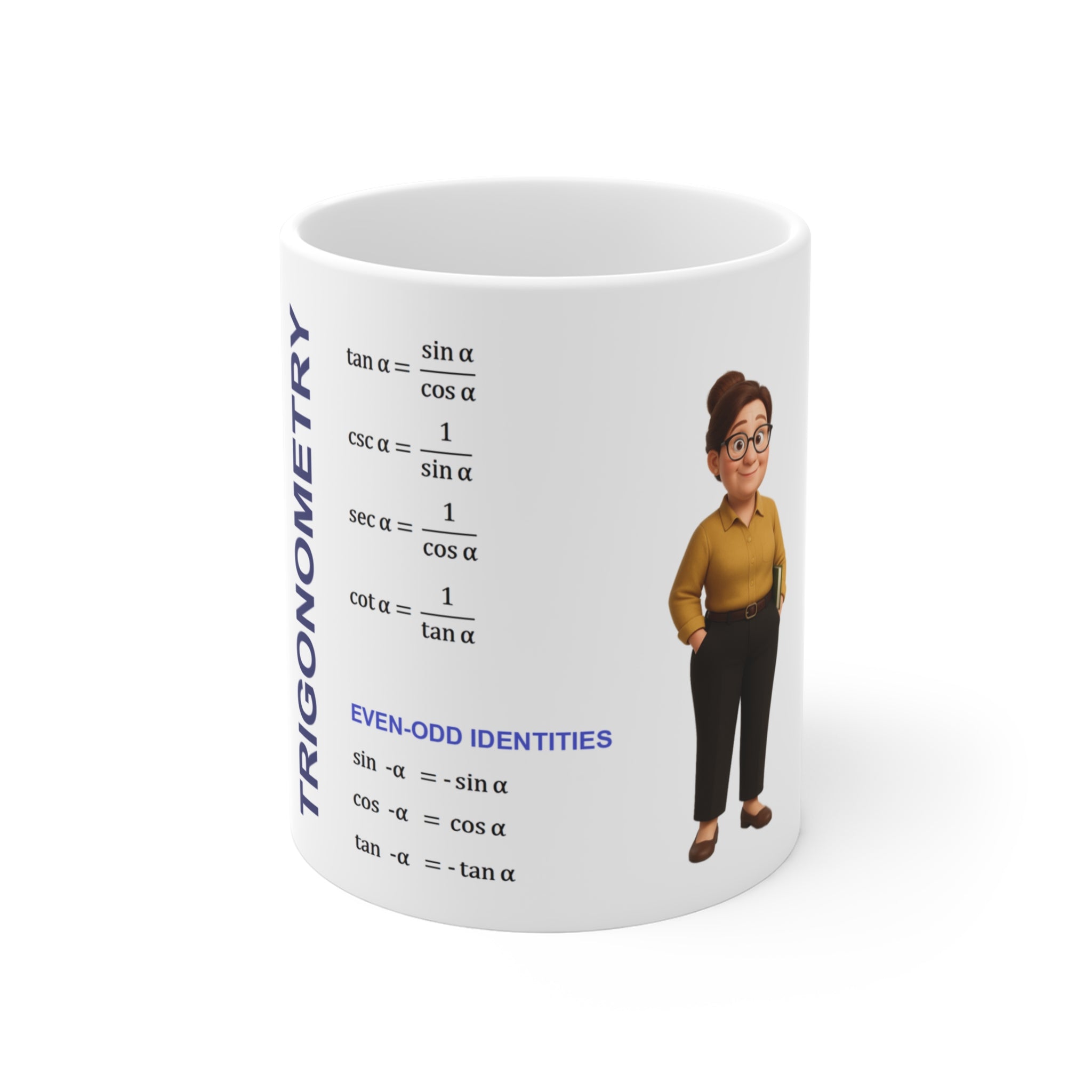 Mug with trigonometry formulas